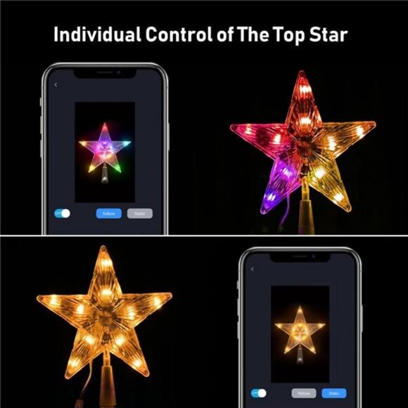 8FT LED Christmas Tree Decorations,355 LED Outdoor Christmas Tree Lights - Picture 4 of 7